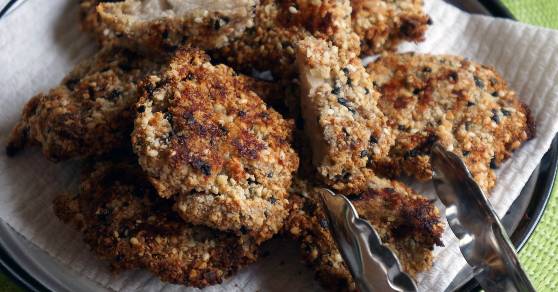 Paleo Almond and Sesame Chicken Nuggets Recipe | myfoodbook